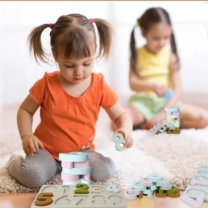 Hot Sell Puzzle Toy Number Puzzle New Food Grade Silicone Creative Children's Early Education Board